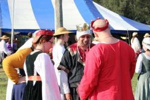 Their Excellencies at Rowany Festival 2013, chatting to their Northern Cousin