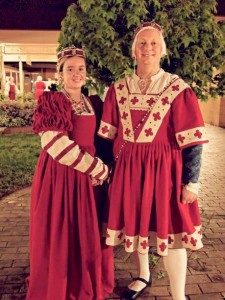 Aonghus mac Griogair mhic Raghnaill and Ginevra Lucia di Namoraza, fifth Baron and Baroness of Politarchopolis. This is a photo of them at their investiture, courtesy of Ginevra.